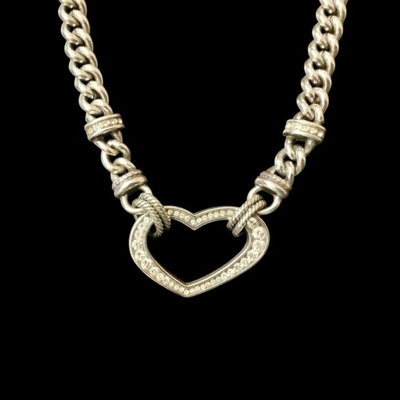 Brighton Silver Crystal Heart Necklace - Picture 2 of 7